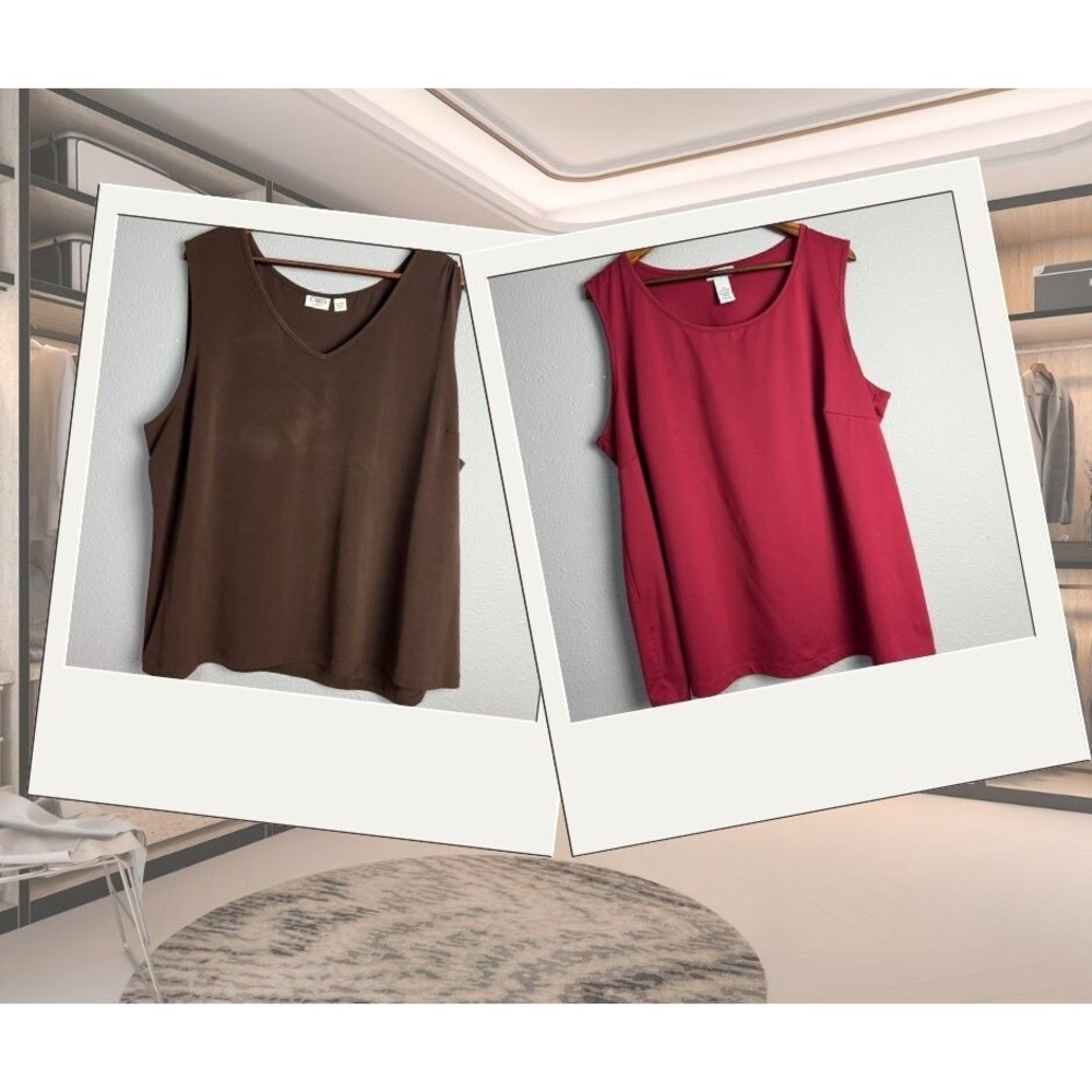 Cato Catherines Tank Top‎ Sleeveless Casual Everyday Layer Blouse Plus Sz 22/24W